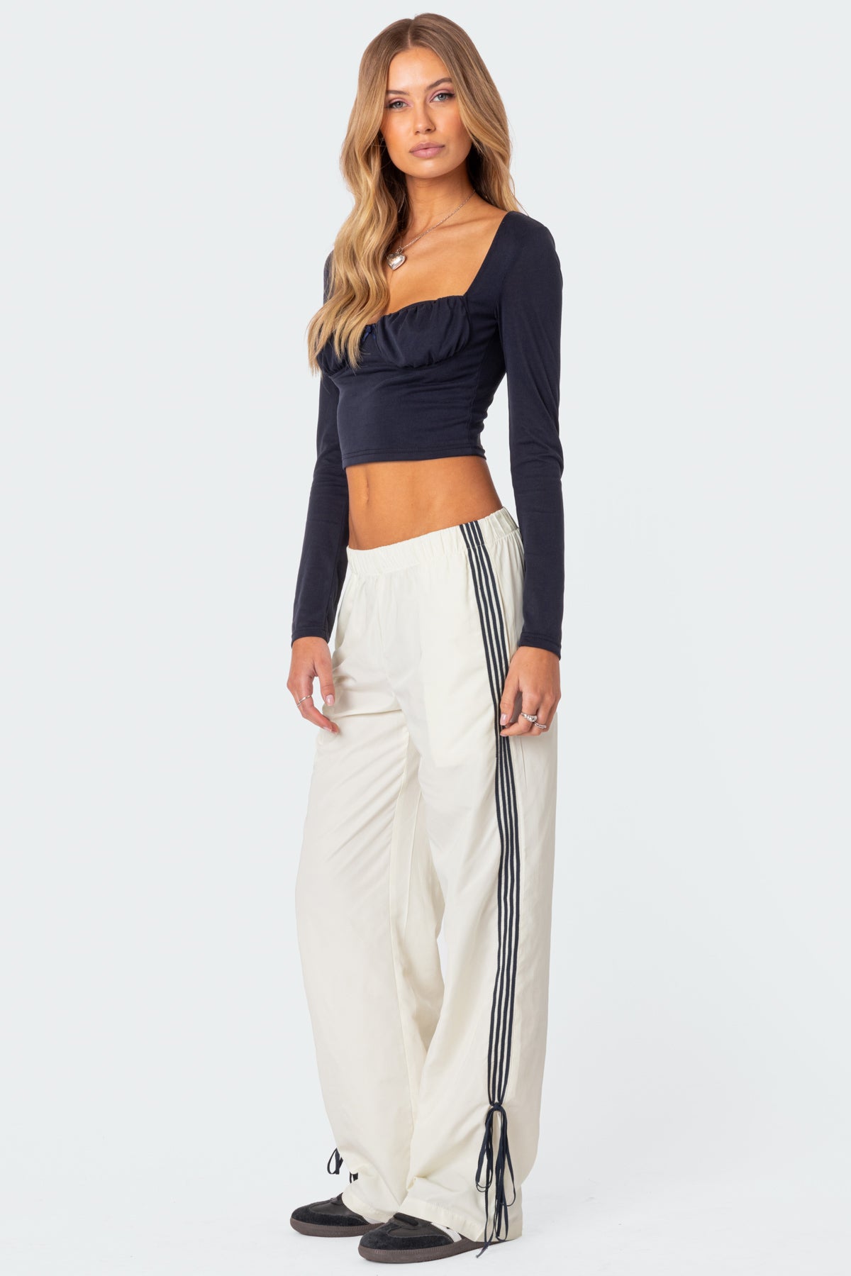 Remy Ribbon Track Pants - OFF WHITE
