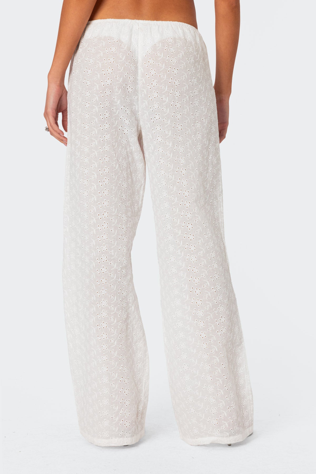 Miracle Cotton Lace Pants - WHITE