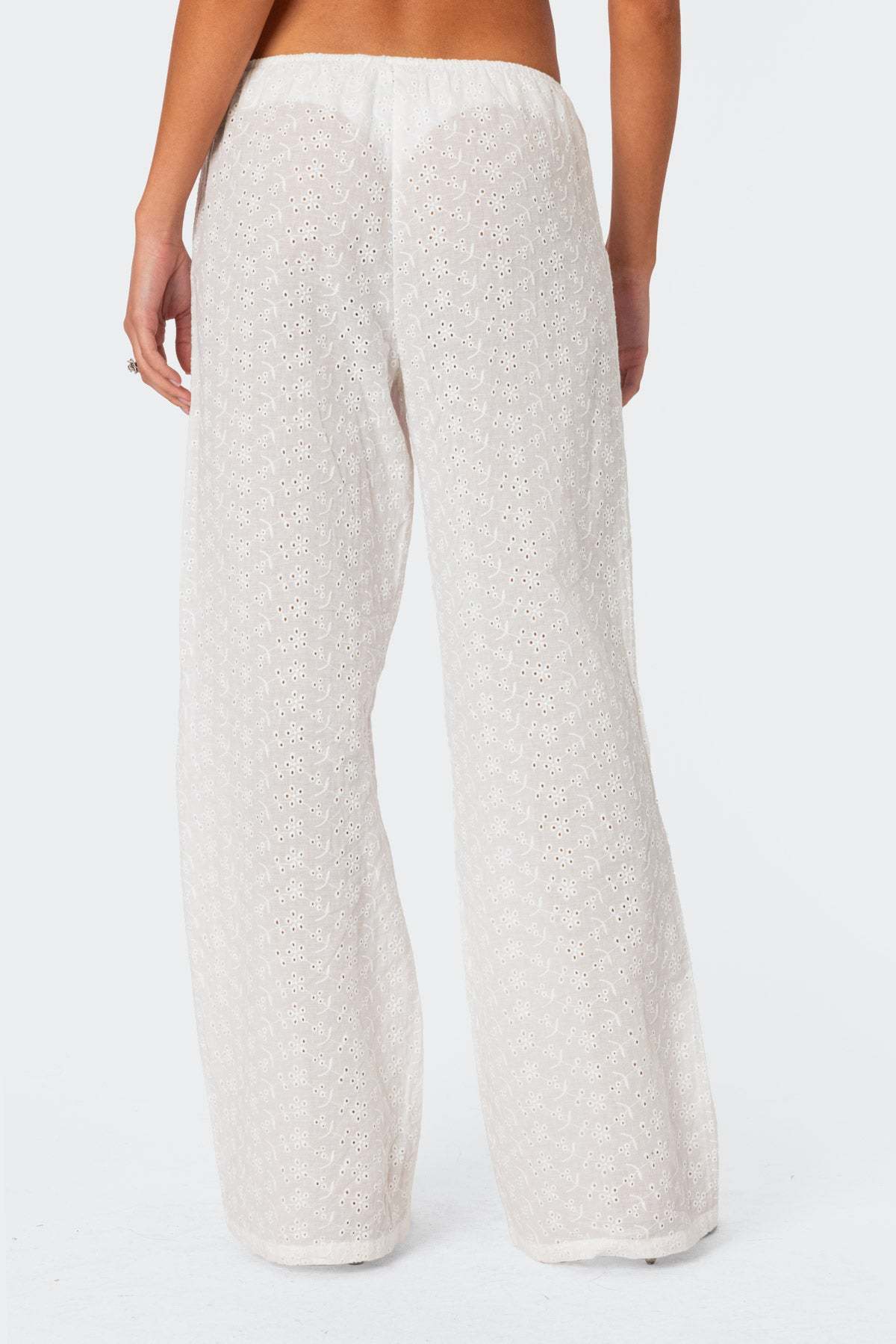 Miracle Cotton Lace Pants - WHITE