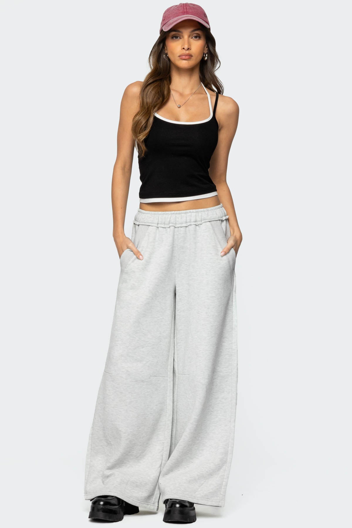 Kori Oversized Sweatpants - GRAY MELANGE
