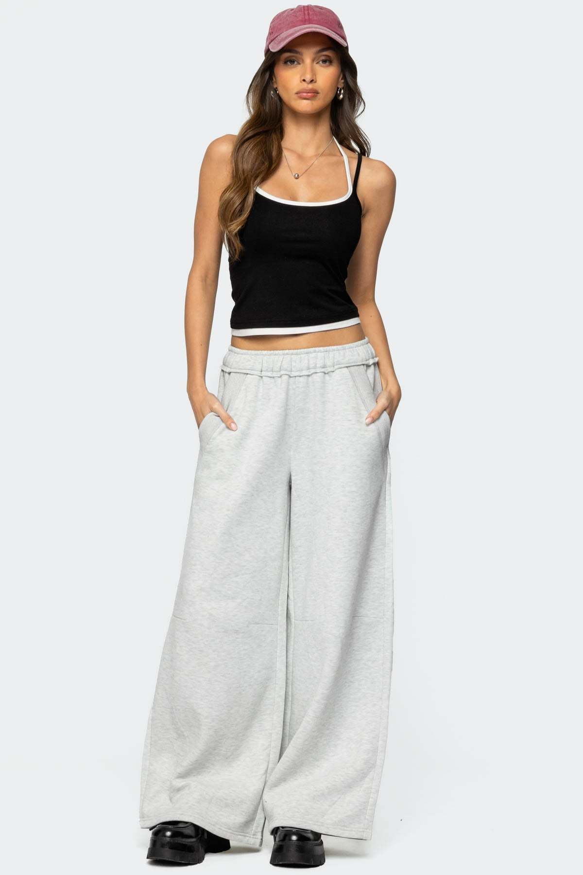 Kori Oversized Sweatpants - GRAY MELANGE