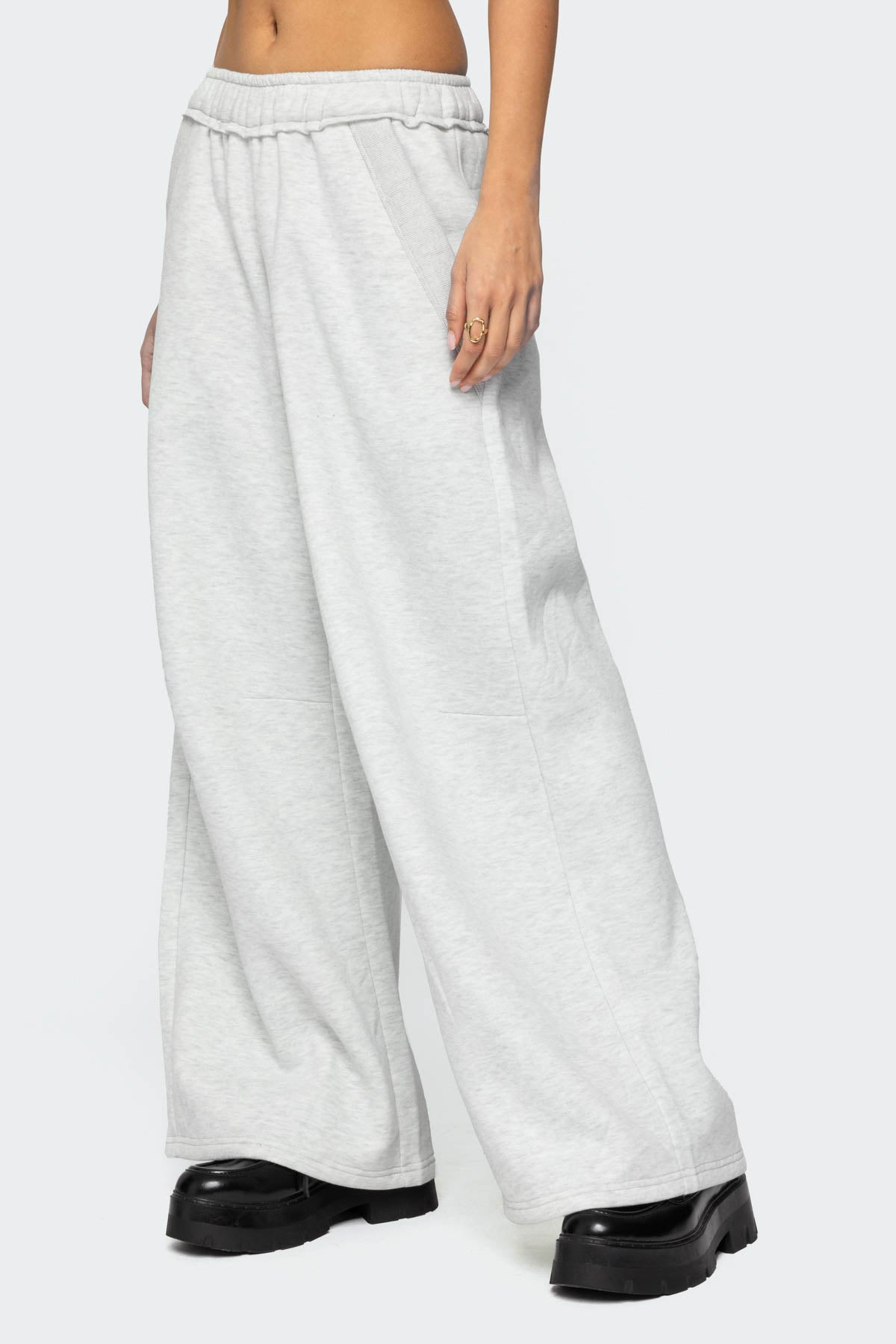 Kori Oversized Sweatpants - GRAY MELANGE