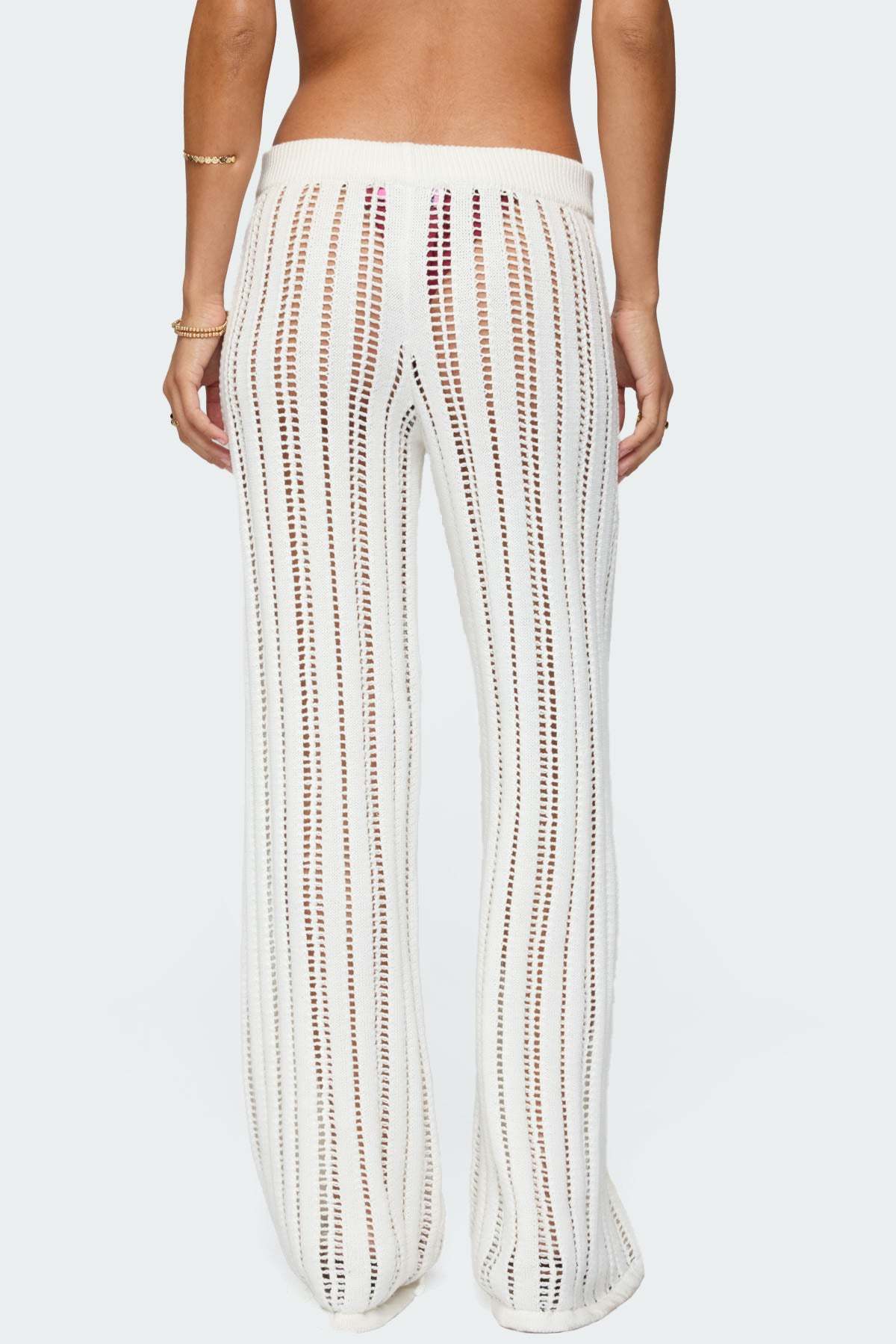 Echo Ladder Knit Pants - CREAM