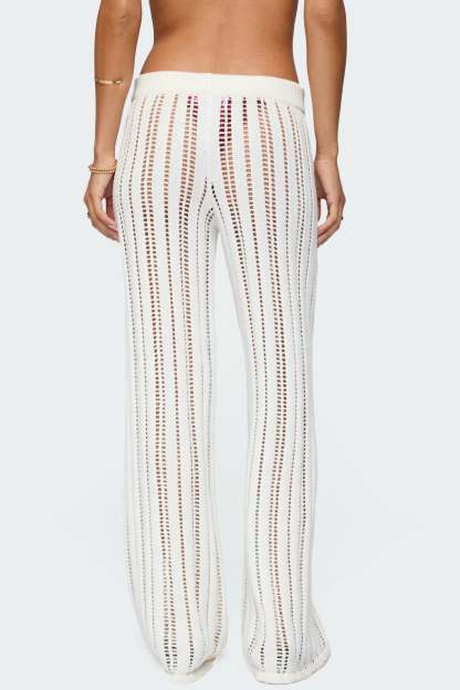 Echo Ladder Knit Pants - CREAM