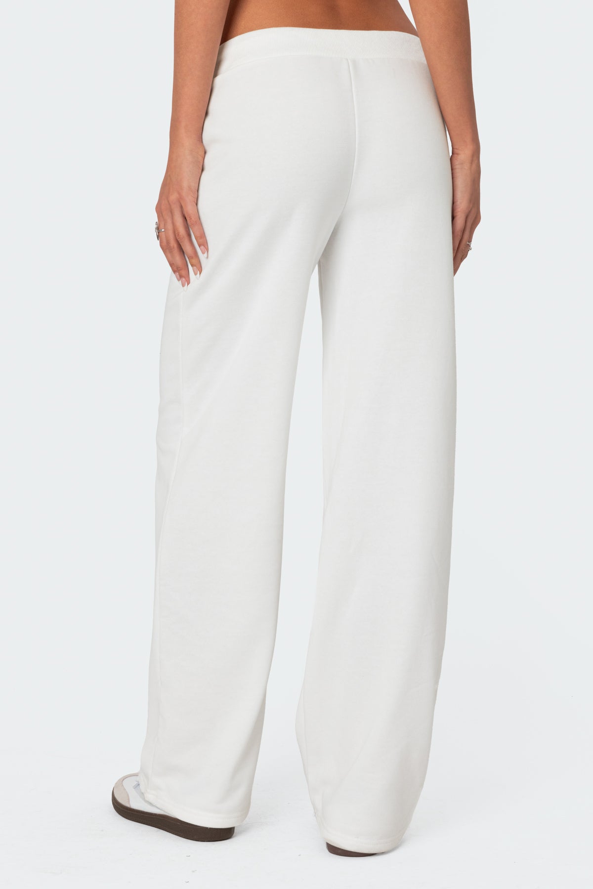 Quinn Straight Leg Sweatpants - WHITE