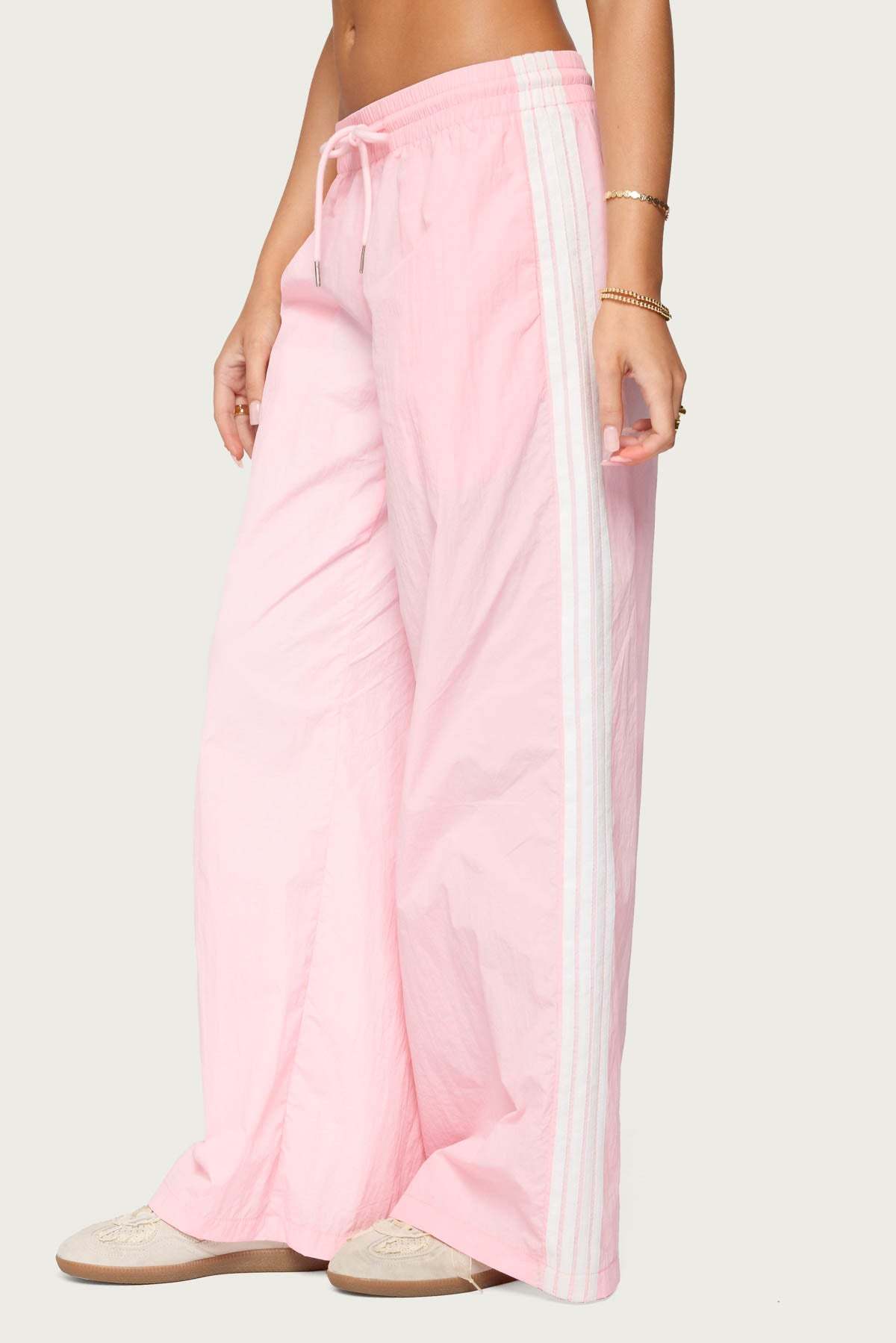 Annabella Nylon Track Pants - LIGHT PINK
