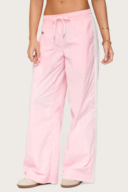 Annabella Nylon Track Pants - LIGHT PINK