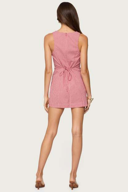 Macee Tailored Romper - RED