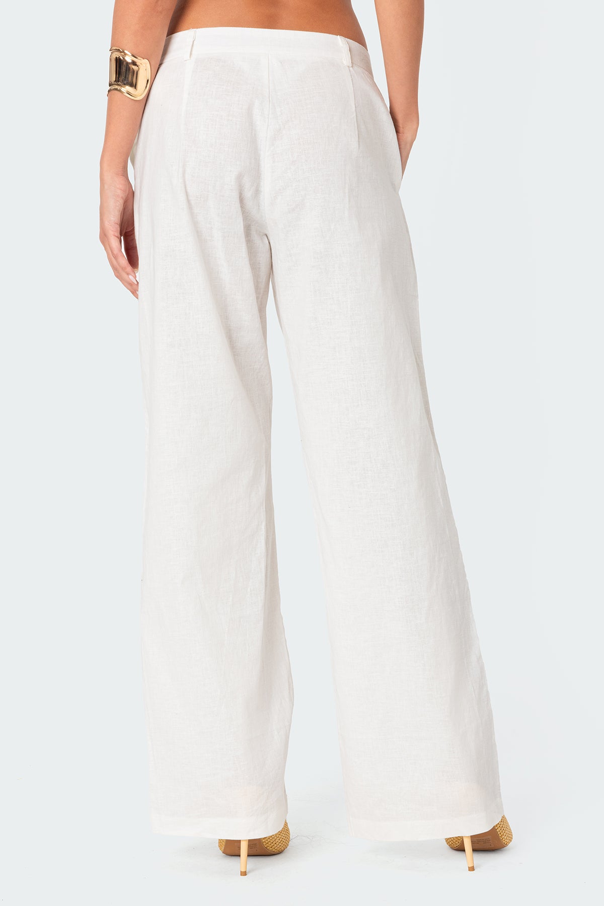 Arya Linen Look Pants - CREAM