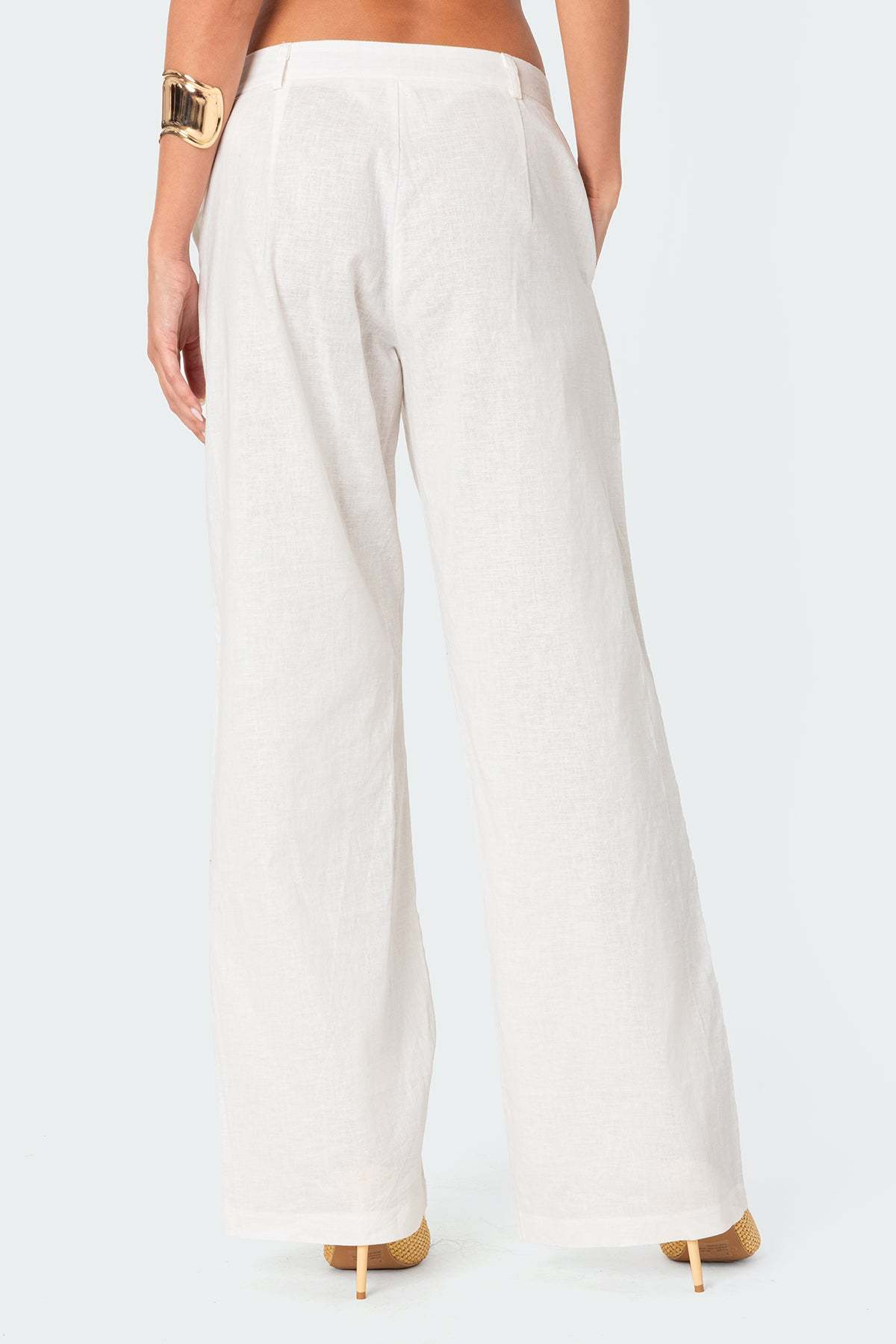 Arya Linen Look Pants - CREAM