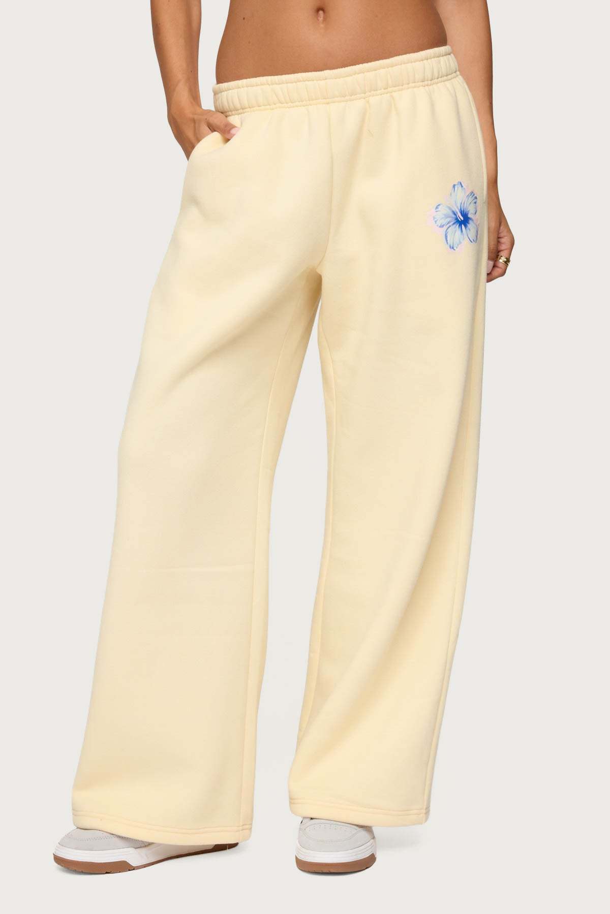 Tropical Bloom Sweatpants - YELLOW