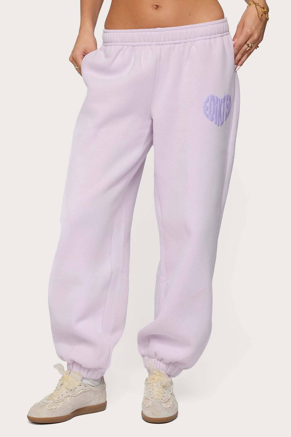 Major Love Edikted Sweatpants - LILAC