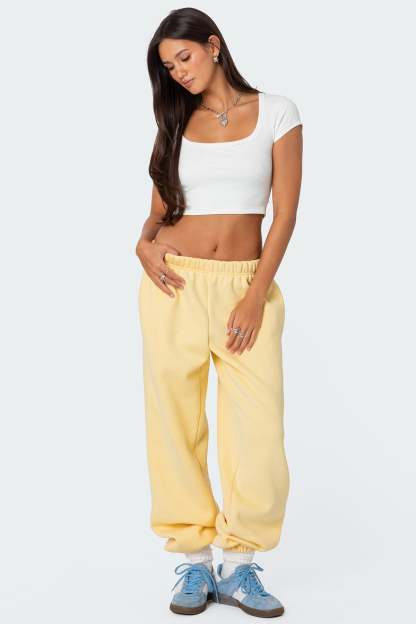 Clark Oversized Sweatpants - YELLOW