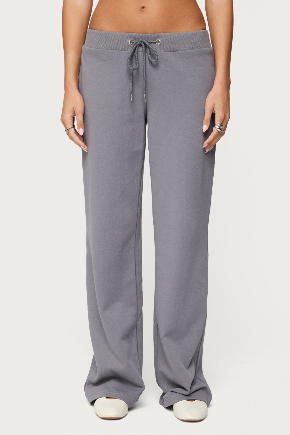 Quinn Straight Leg Sweatpants - GRAY