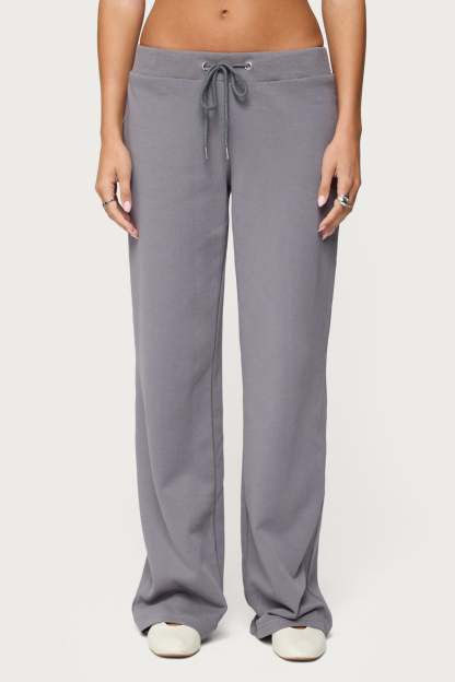 Quinn Straight Leg Sweatpants - GRAY