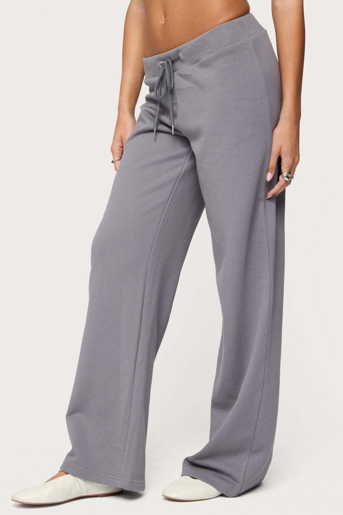 Quinn Straight Leg Sweatpants - GRAY