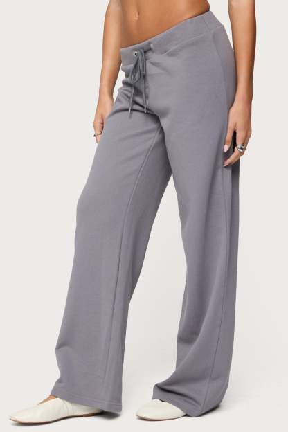 Quinn Straight Leg Sweatpants - GRAY