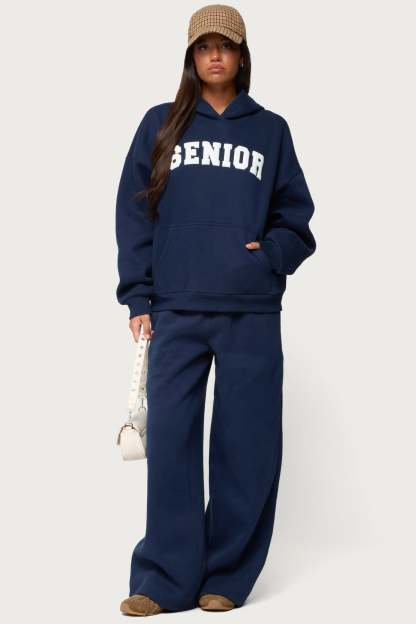 Senior Girl Straight Leg Sweatpants - NAVY