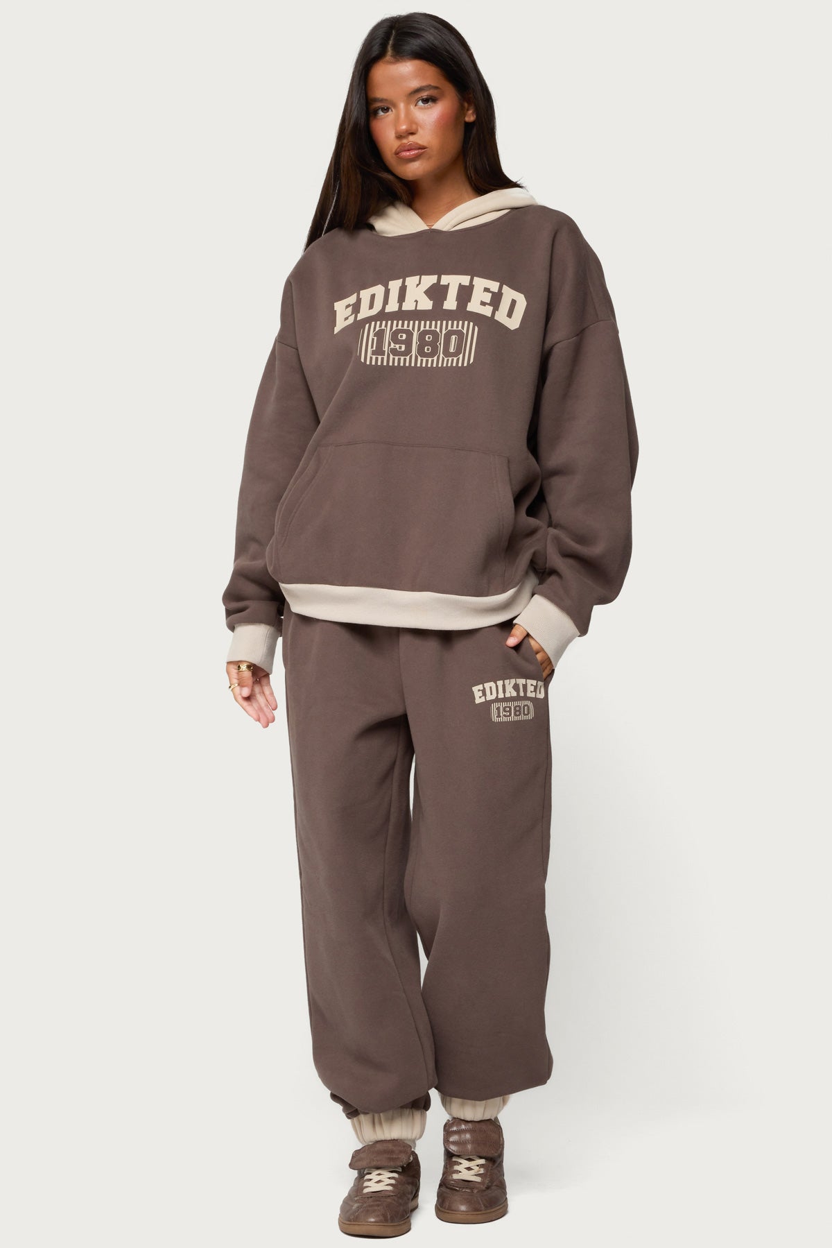Edikted 1980 Sweatpants - BROWN