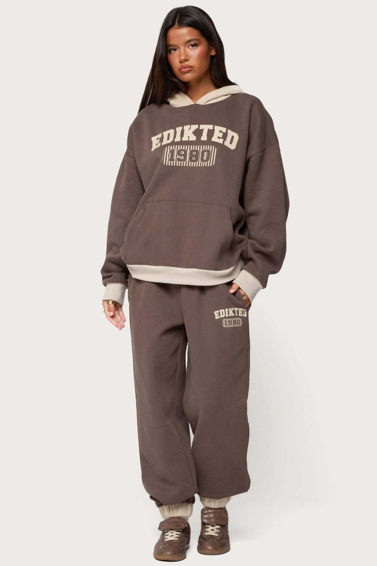 Edikted 1980 Sweatpants - BROWN