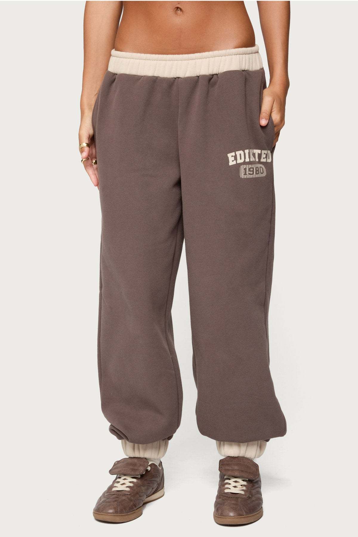Edikted 1980 Sweatpants - BROWN