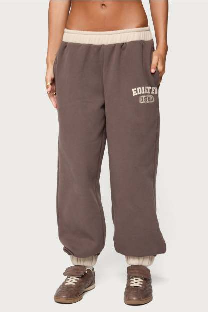 Edikted 1980 Sweatpants - BROWN
