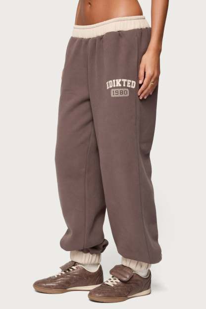 Edikted 1980 Sweatpants - BROWN