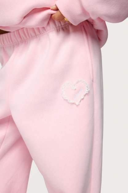 Love Edikted Wide Leg Sweatpants - LIGHT PINK