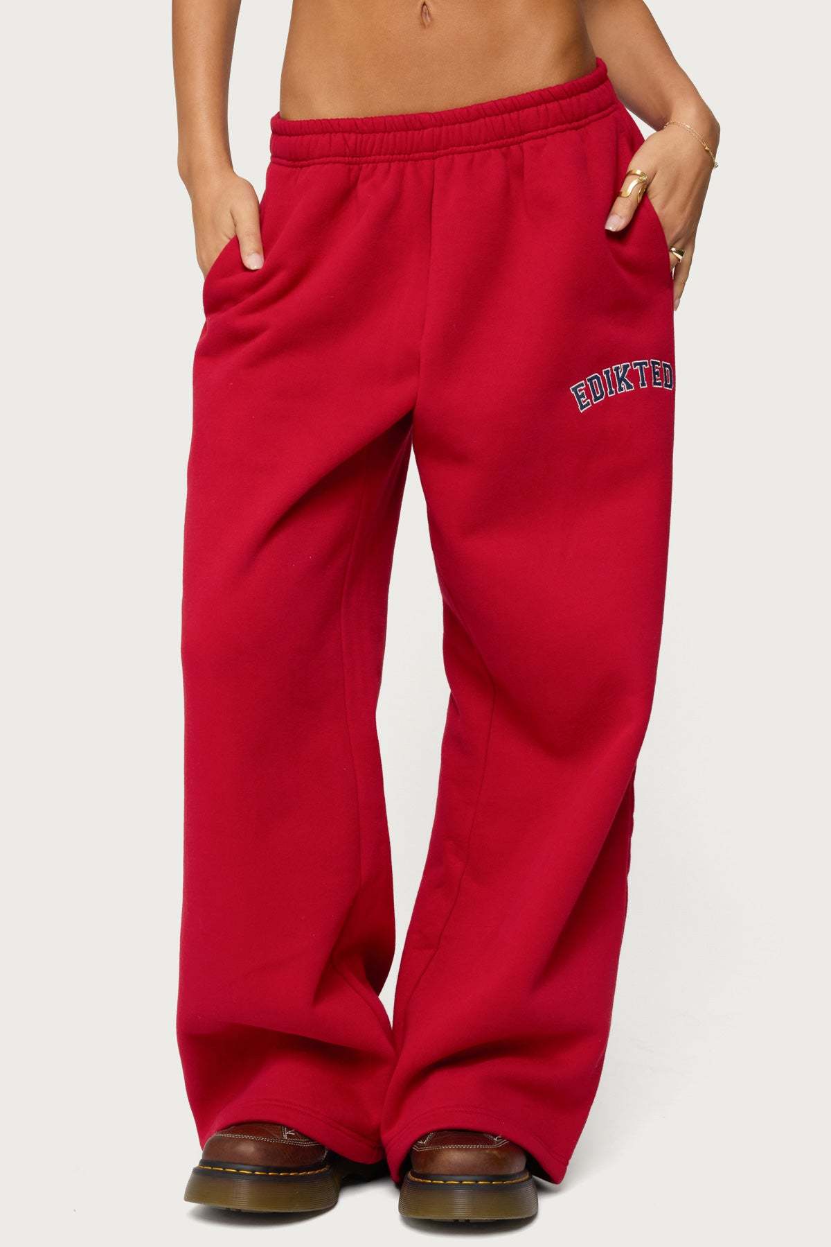 Edikted Major Sweatpants - RED
