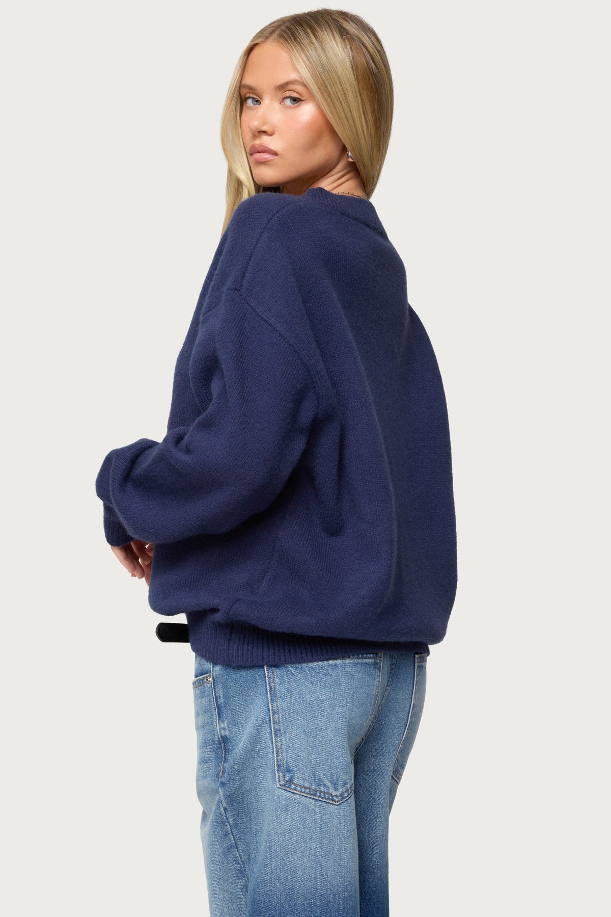 Don't Be Shellfish Knit Sweater - NAVY