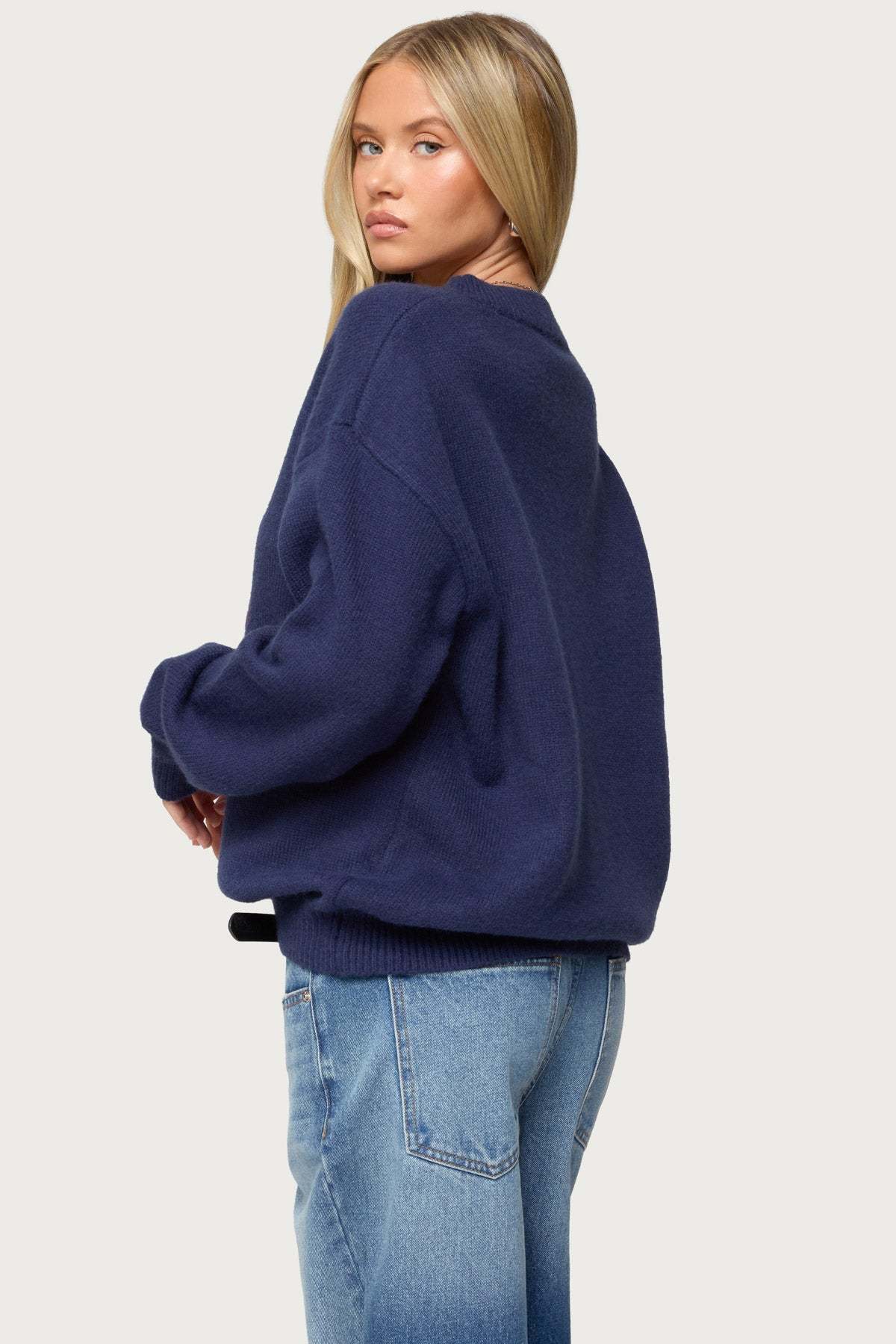 Don't Be Shellfish Knit Sweater - NAVY