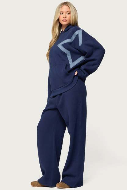 Starly Straight Leg Sweatpants - NAVY