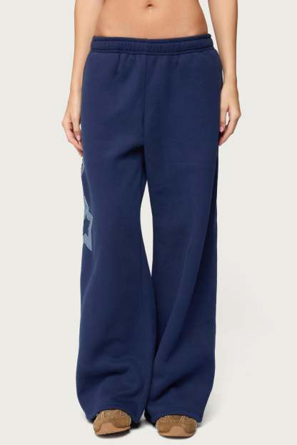 Starly Straight Leg Sweatpants - NAVY