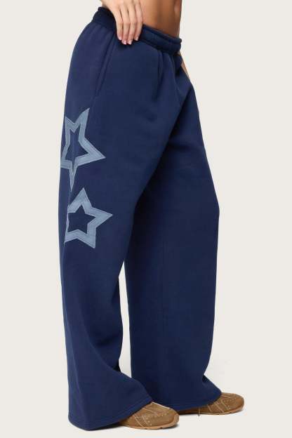 Starly Straight Leg Sweatpants - NAVY