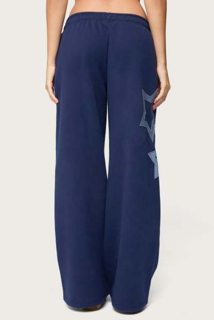 Starly Straight Leg Sweatpants - NAVY
