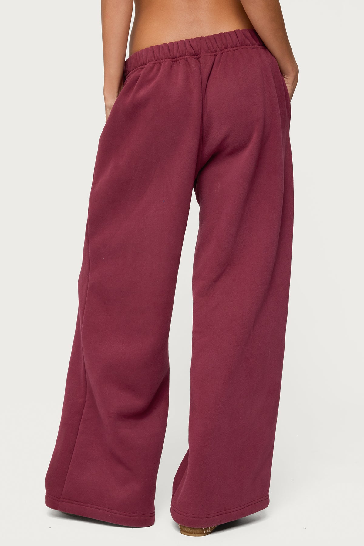 Edikted LA Sweatpants - BURGUNDY