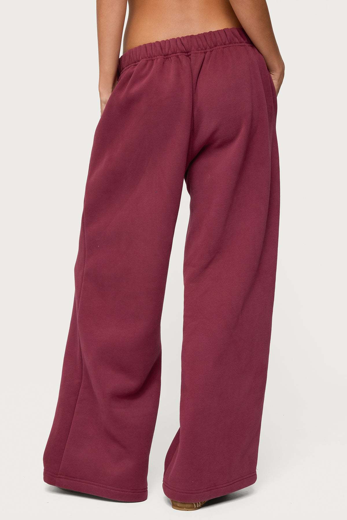 Edikted LA Sweatpants - BURGUNDY