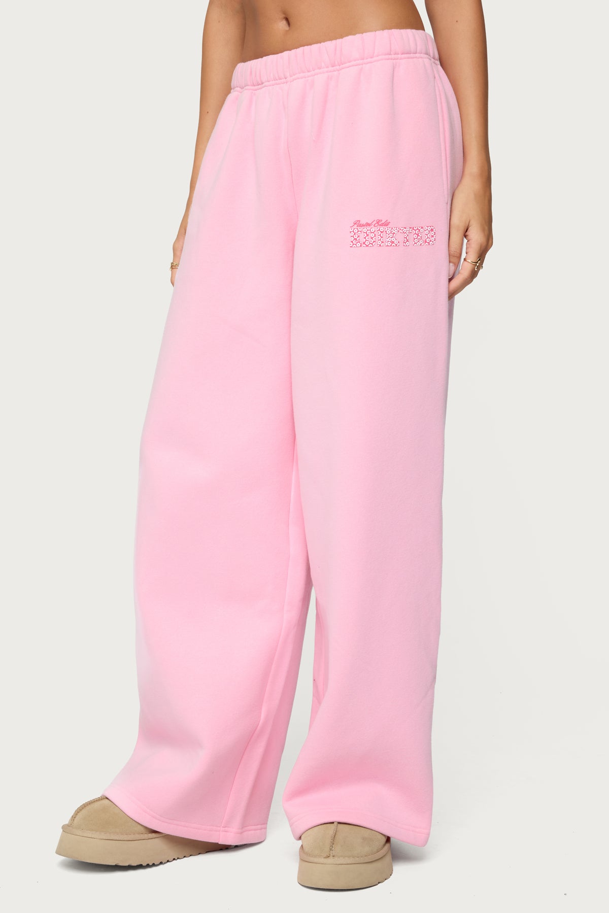 Pastel Edit Edikted Sweatpants - PINK