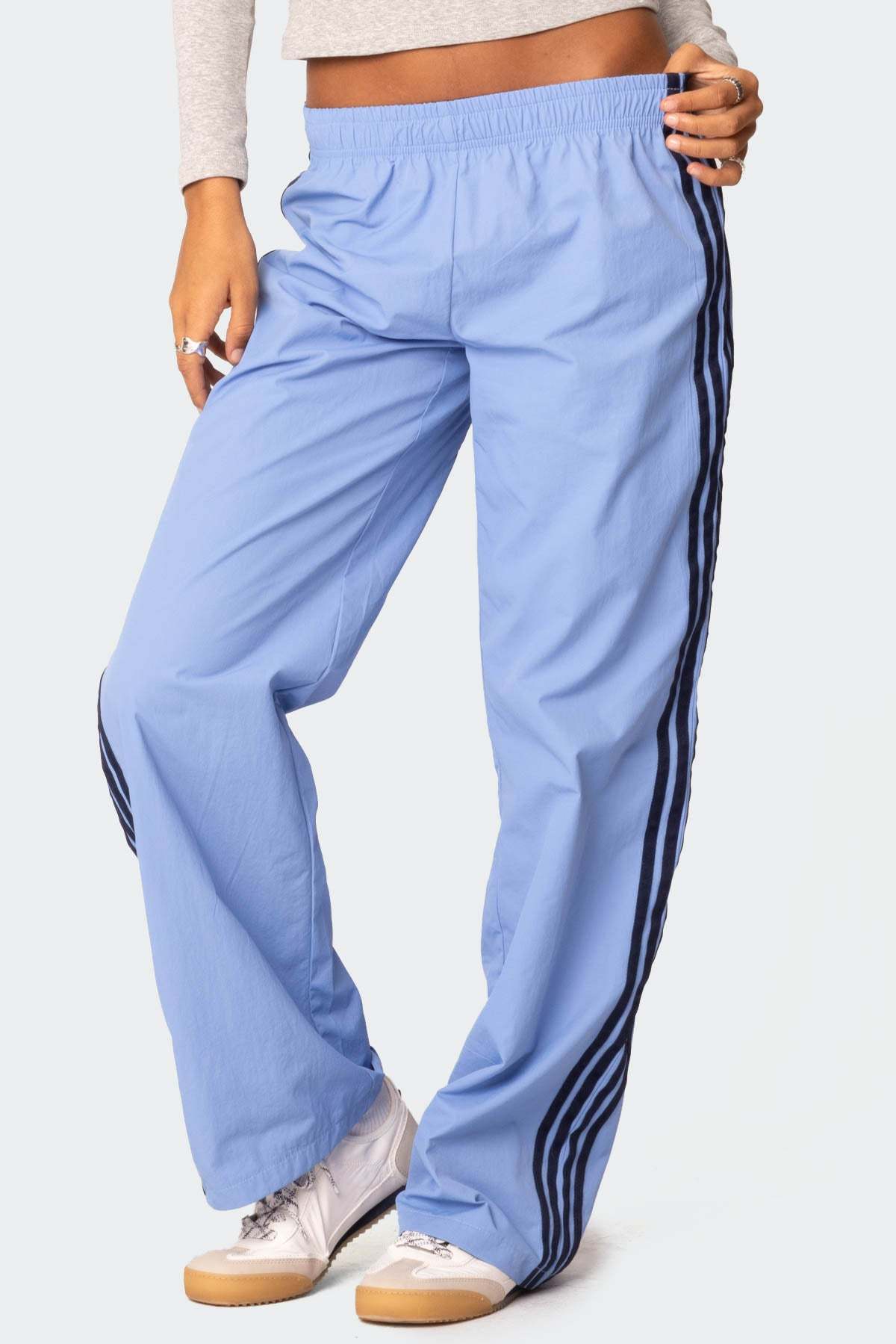 Nikki Nylon Pants - BLUE