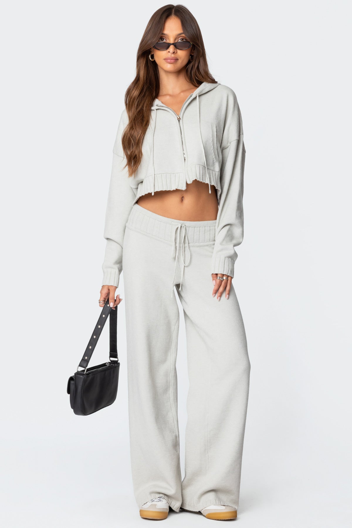 Russell Straight Leg Knit Pants - LIGHT GRAY
