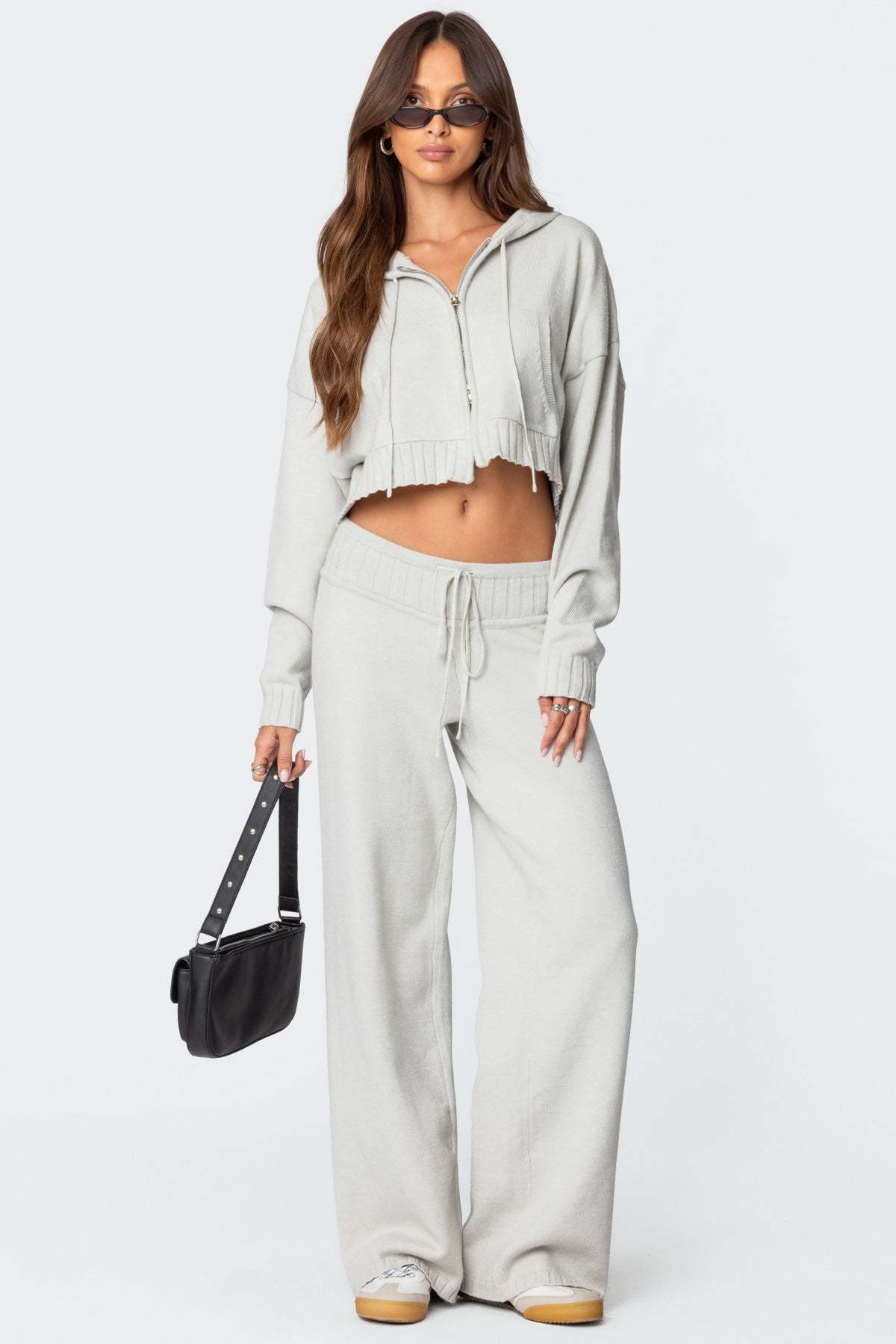 Russell Straight Leg Knit Pants - LIGHT GRAY