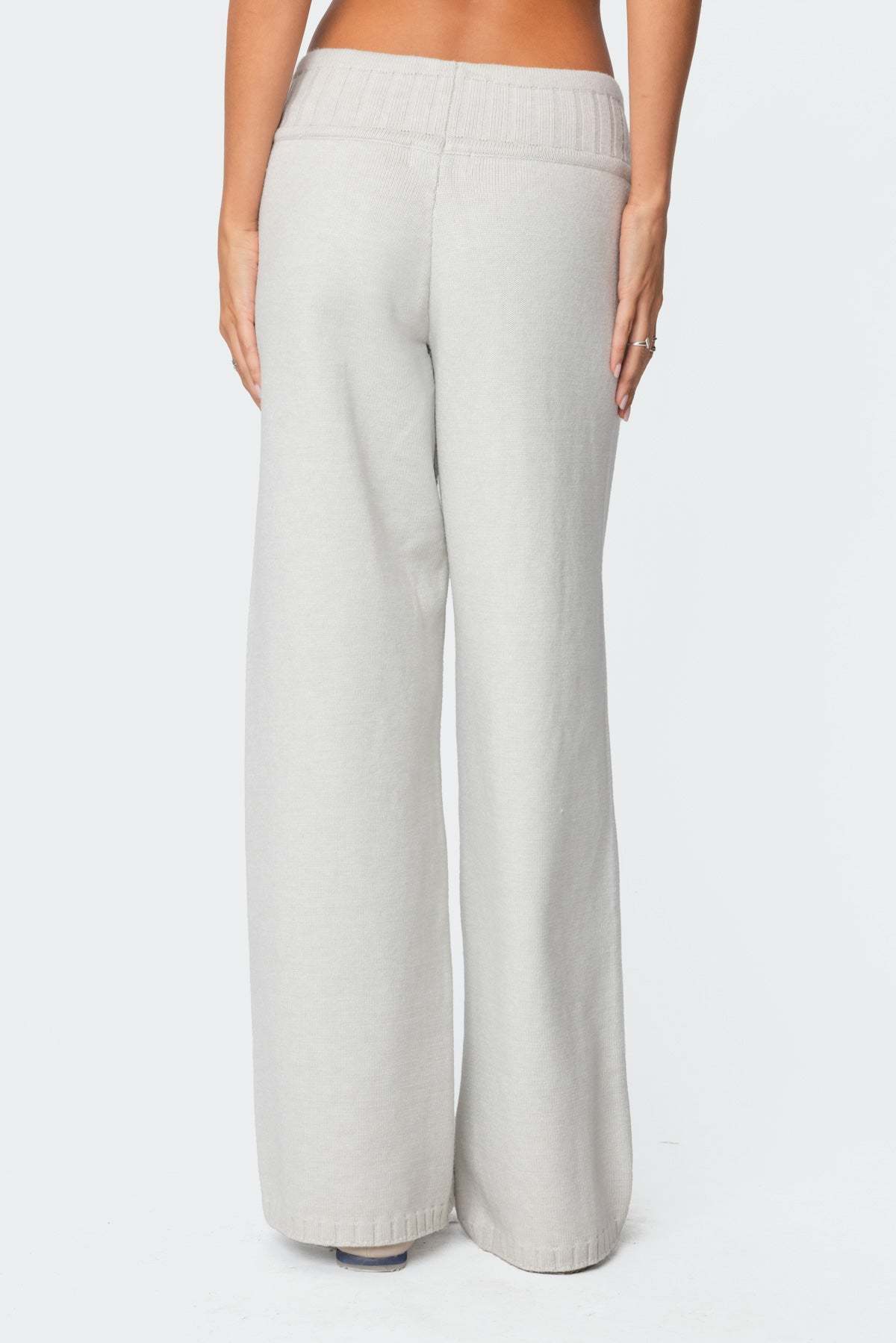 Russell Straight Leg Knit Pants - LIGHT GRAY