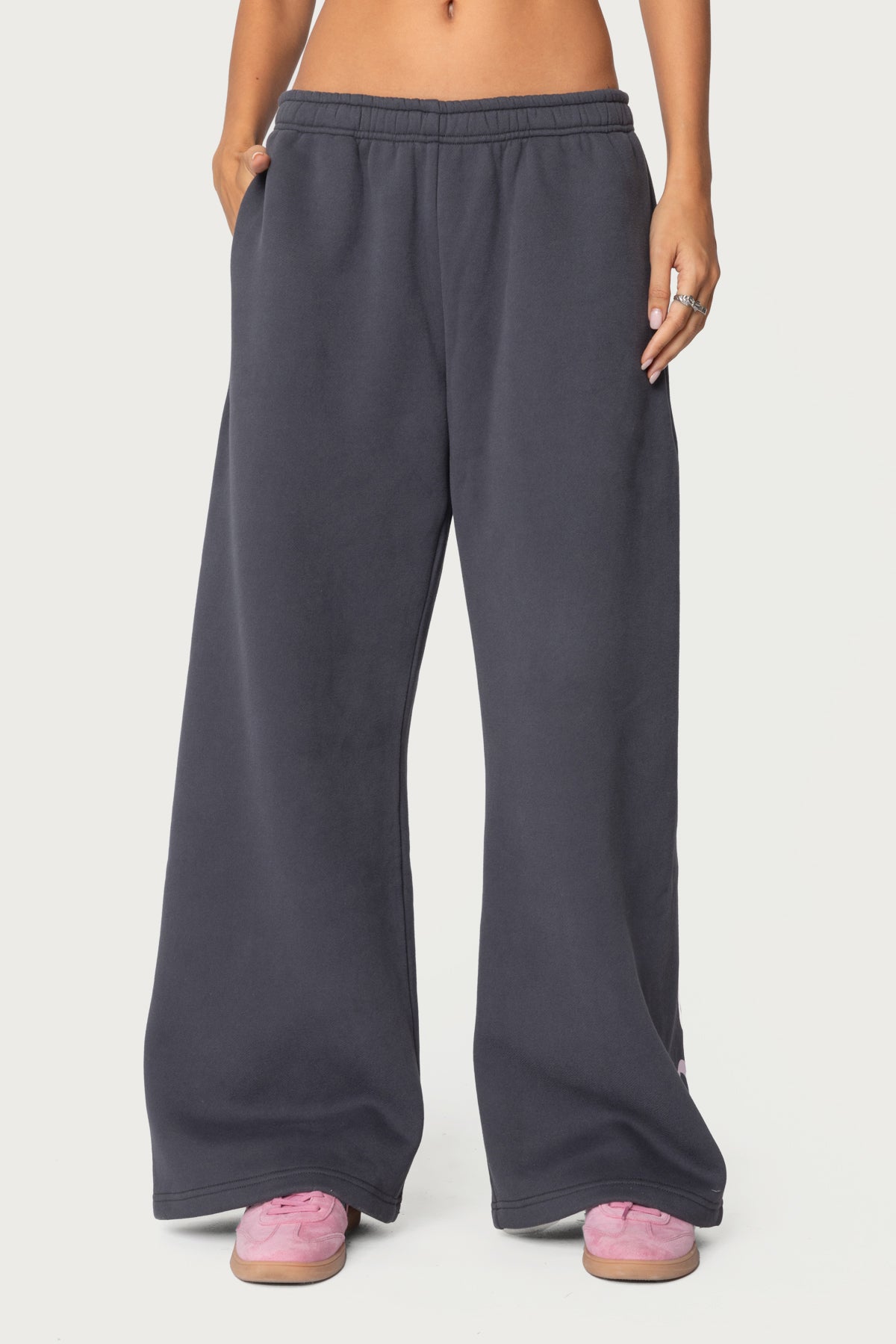 Bonney Bow Detail Sweatpants - DARK GRAY