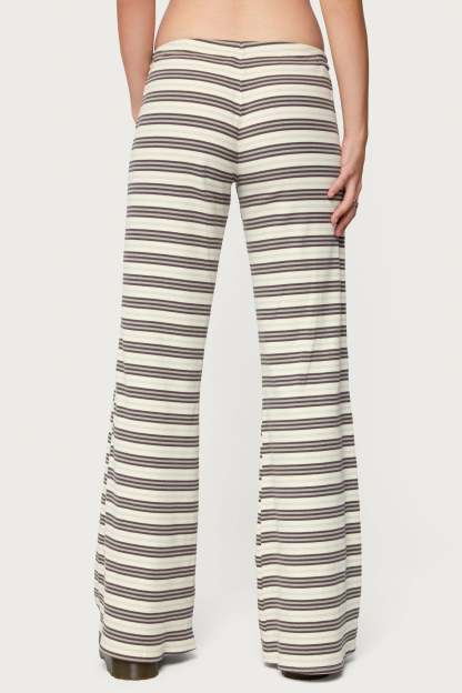 Avalie Striped Ribbed Pants - MIX