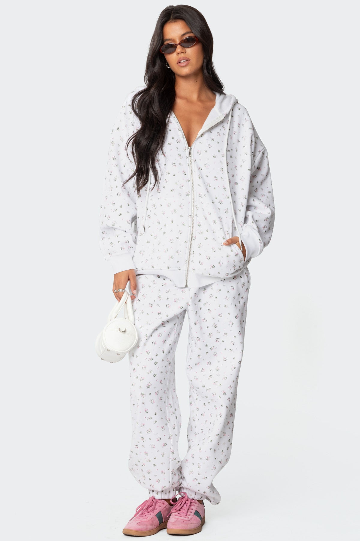 Bouquet Oversized Sweatpants - CREAM