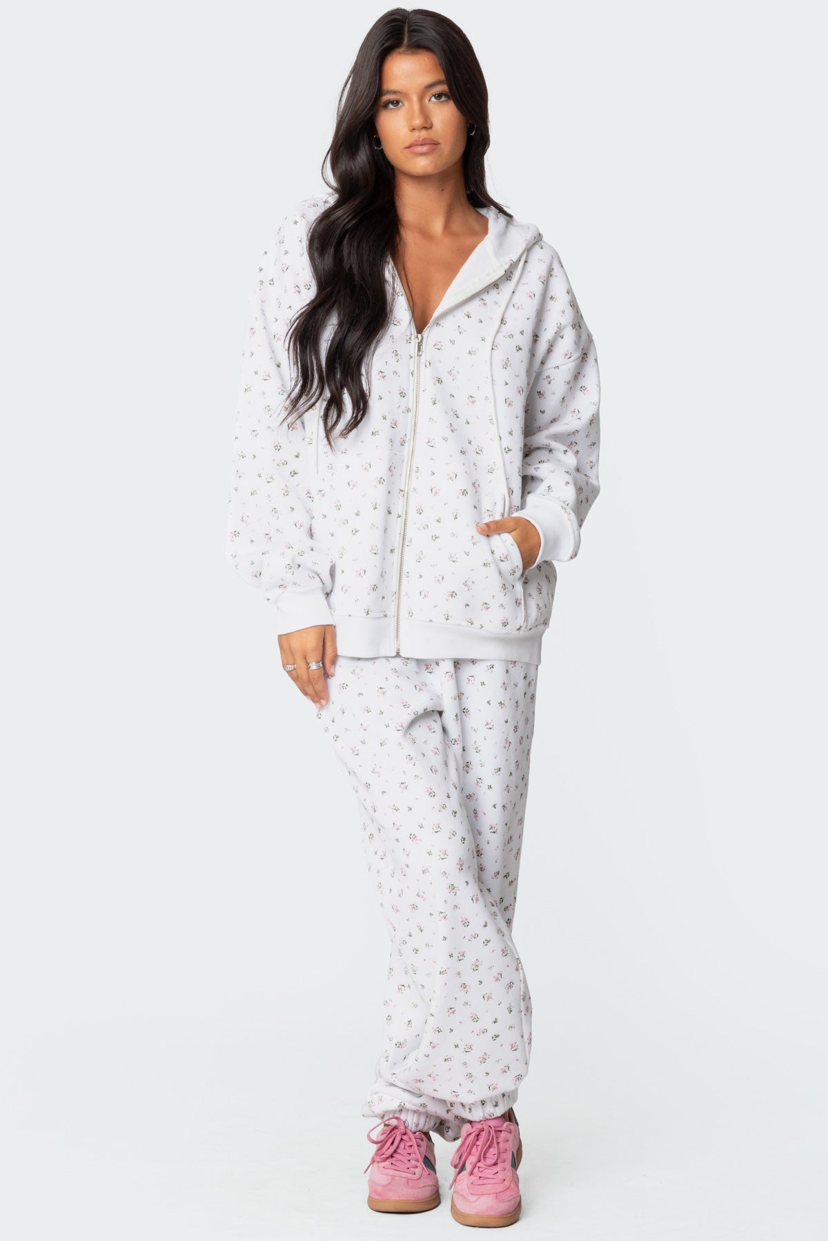 Bouquet Oversized Sweatpants - CREAM