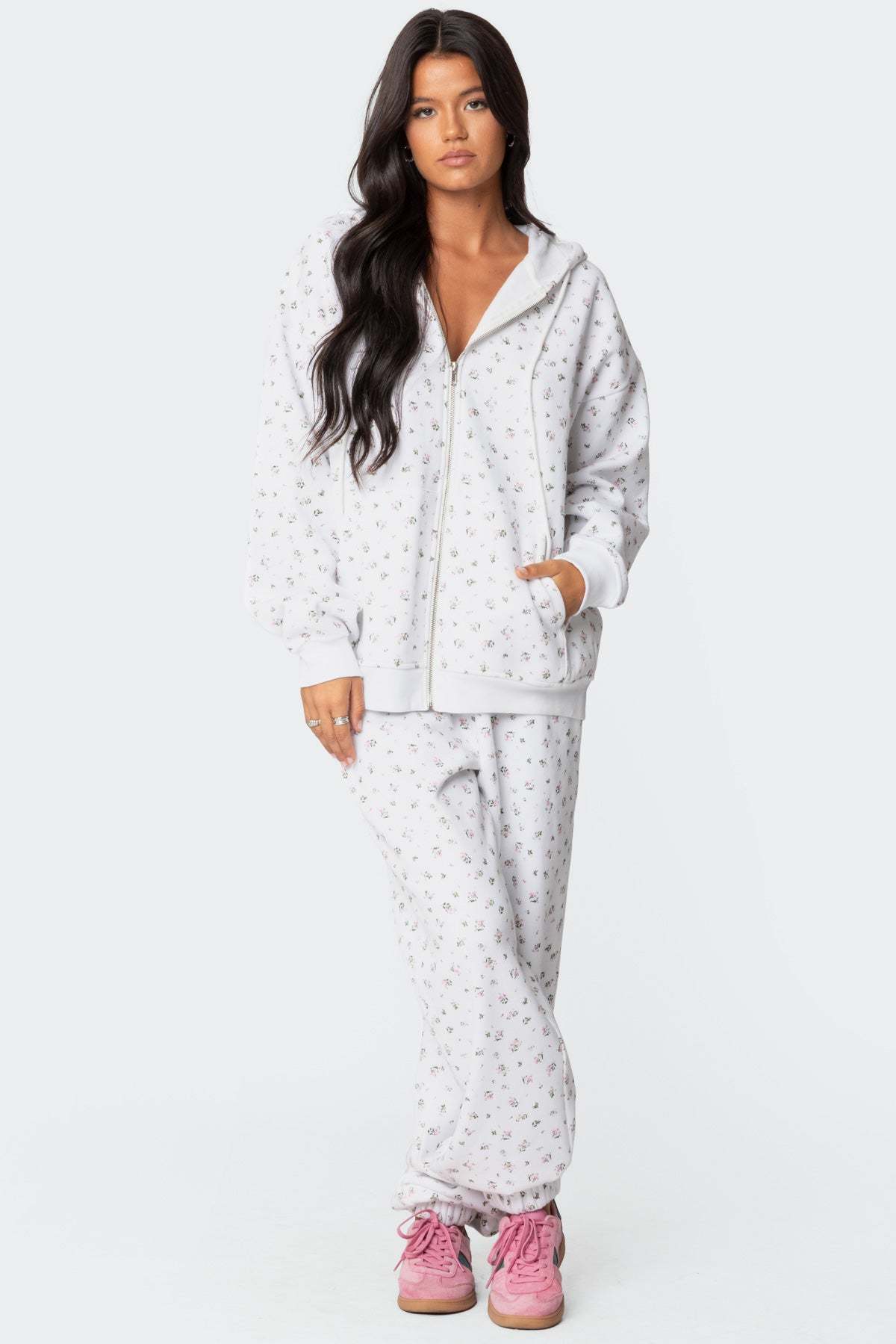Bouquet Oversized Sweatpants - CREAM