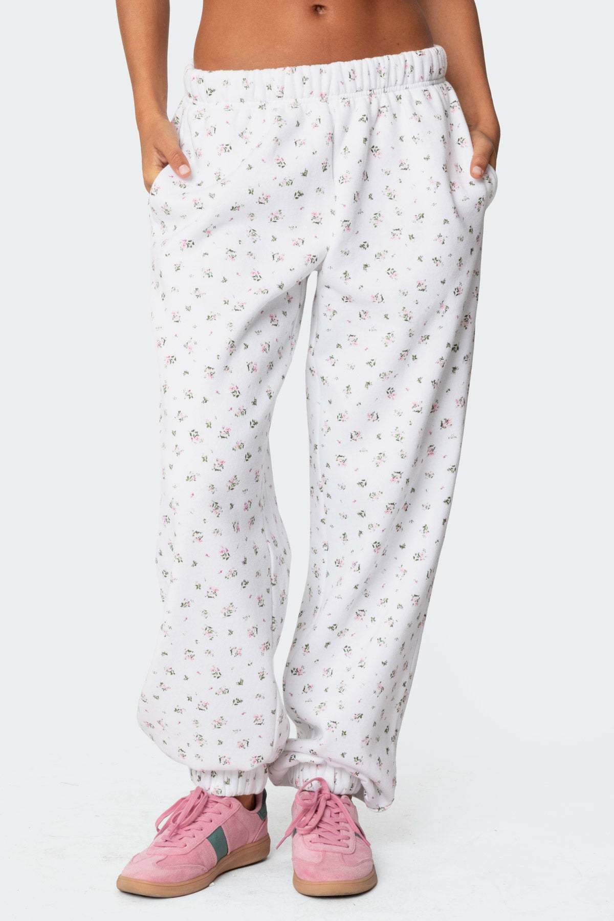 Bouquet Oversized Sweatpants - CREAM