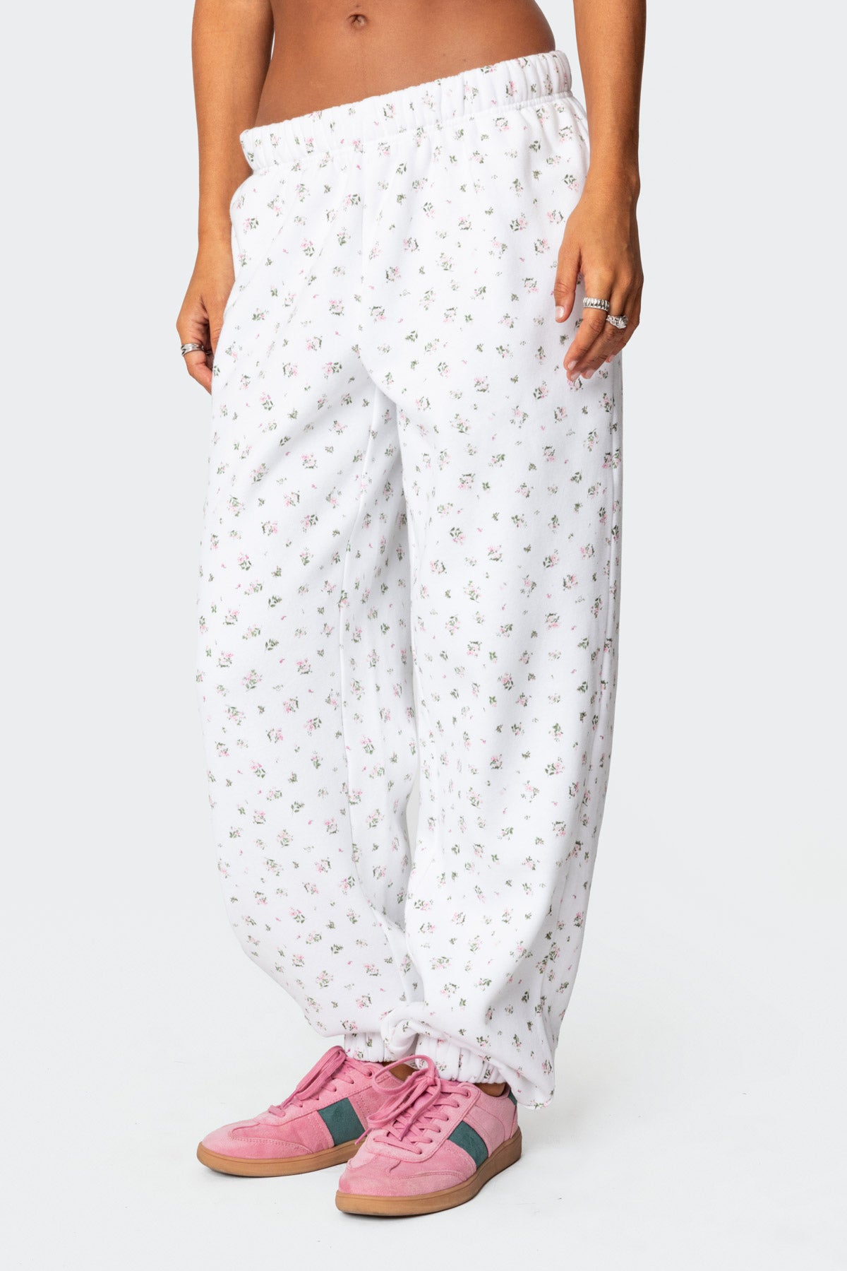 Bouquet Oversized Sweatpants - CREAM