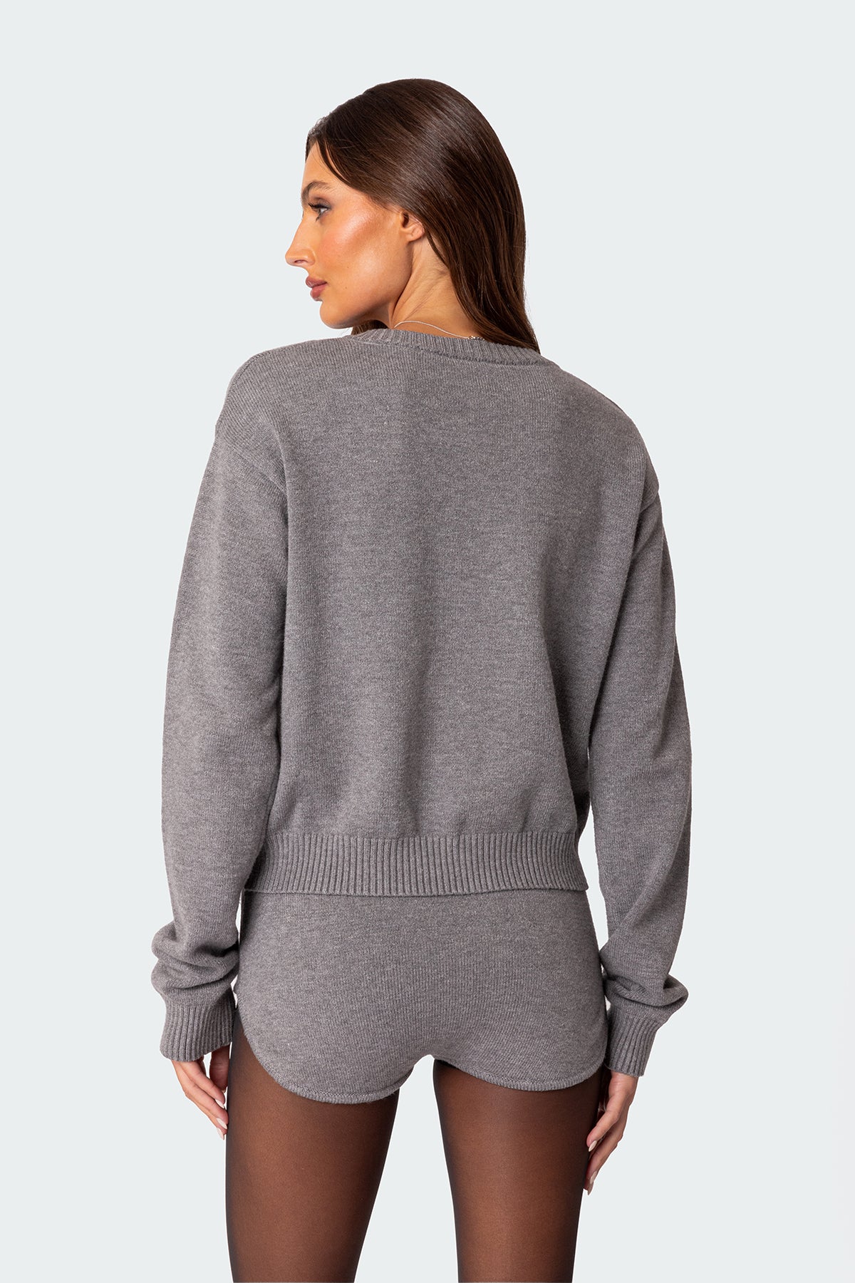 Comfort Club Oversized Sweater - GRAY MELANGE